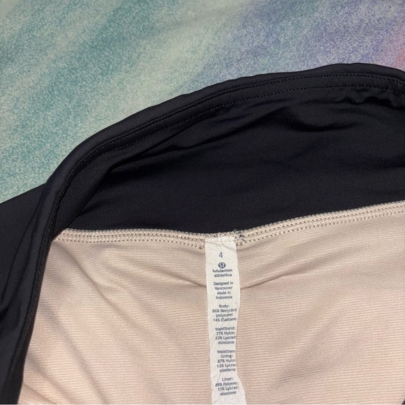 Lululemon Run Times Short Dusk Dye White Black / Black Size 4 - Picture 6 of 9